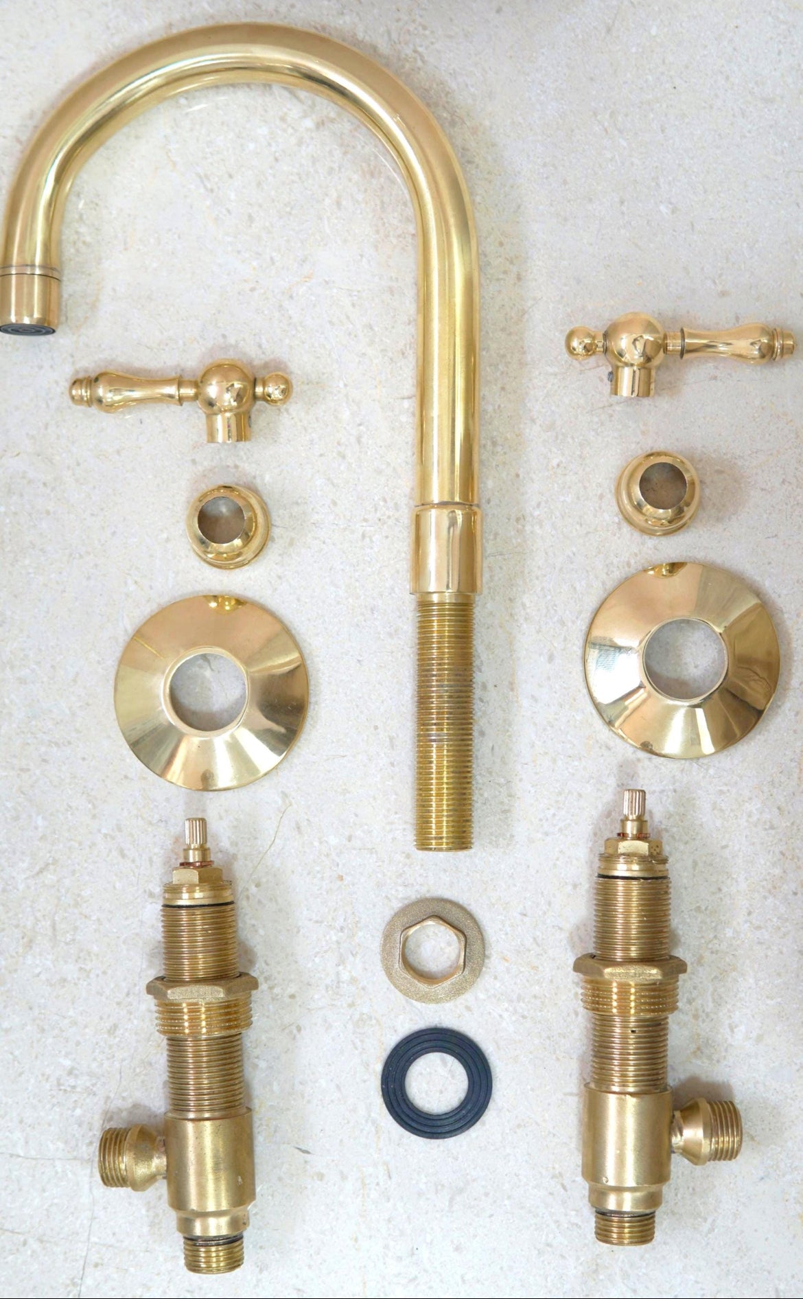 Brass 3-Piece Deck-Mount Faucet