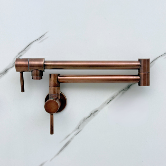 Antique Copper Wall-Mount Pot Filler