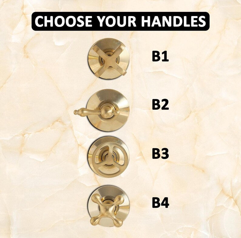 Unlacquered Brass Bathroom Faucet: 3-Hole Widespread Sink, Solid Brass