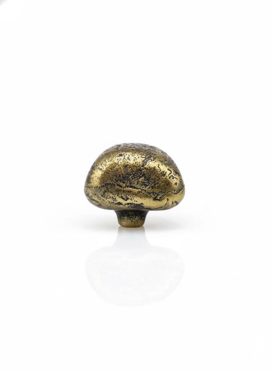 Handcrafted Solid Brass Knob – Textured Antique Finish for Cabinets & Drawers