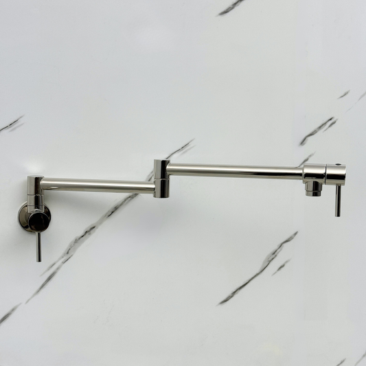 Polished Nickel Wall-Mount Pot Filler