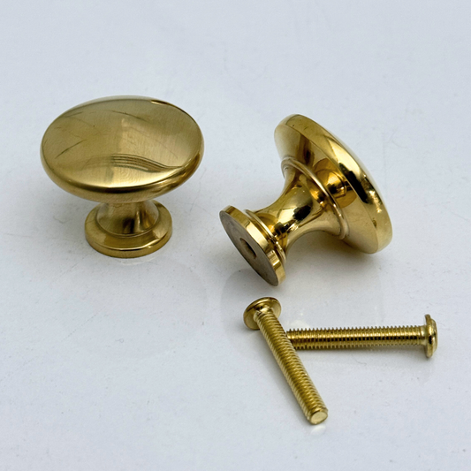 Unlacquered Brass Ball Cabinet Knob, Solid Brass Cabinets Knob, Brass Drawers Knob