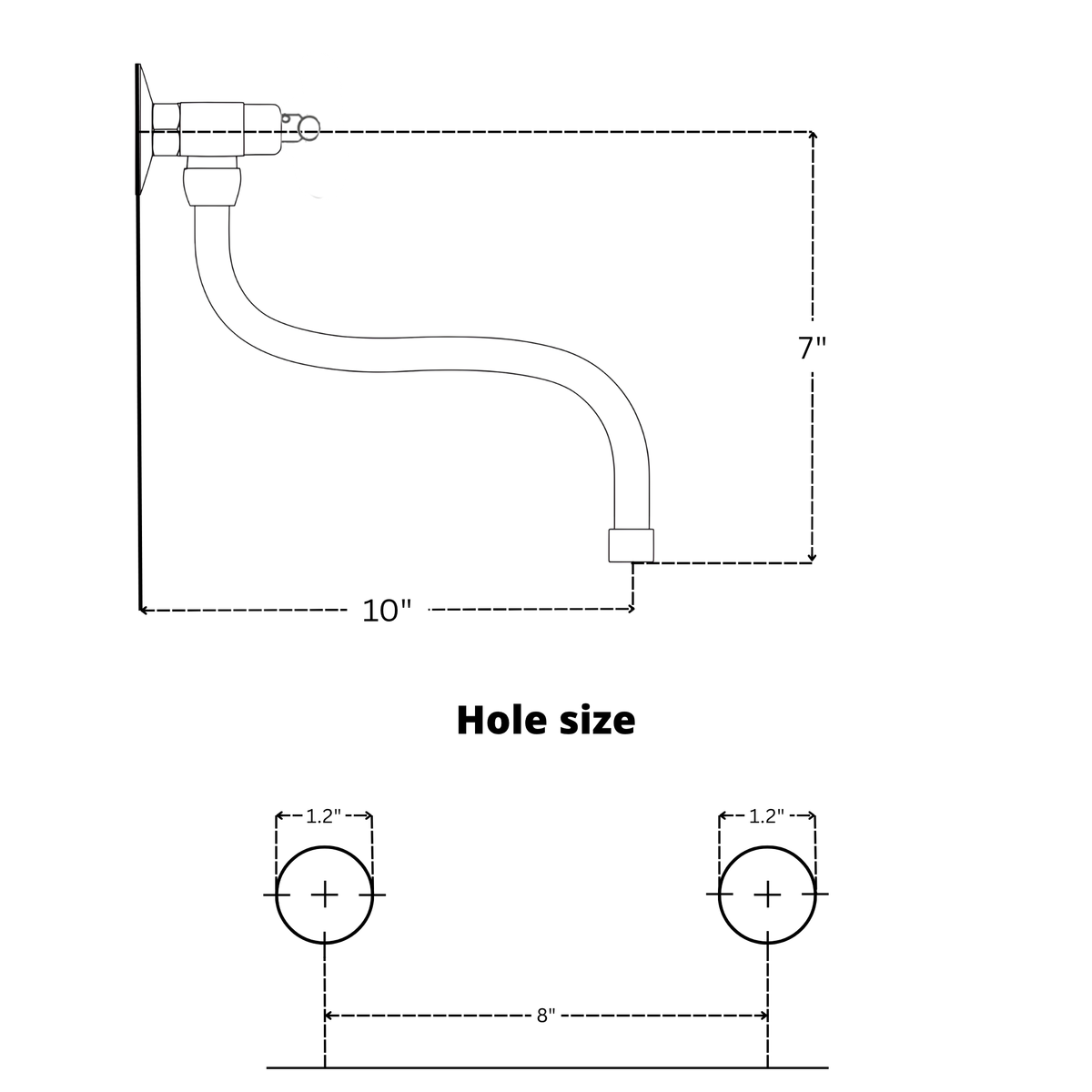 Unlacquered Brass Wall-Mount Faucet with Lever Handles –