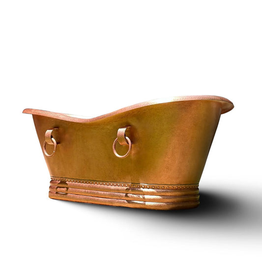 Hammered Copper Bathtub - Solid Hammered Copper Soaking Tub