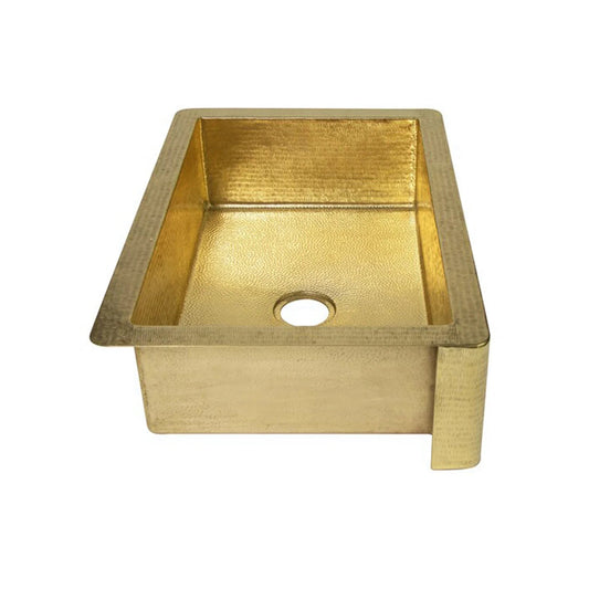 Brass Single Basin Farmhouse Kitchen sink-Lira - Brasska