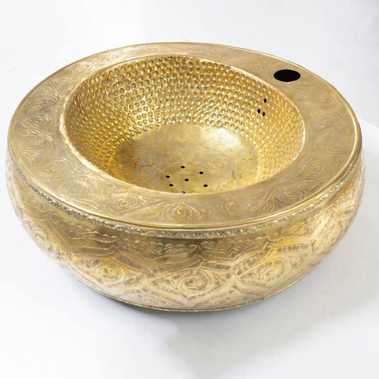 Handcrafted Engraved Oval Vessel Sink - Brasska