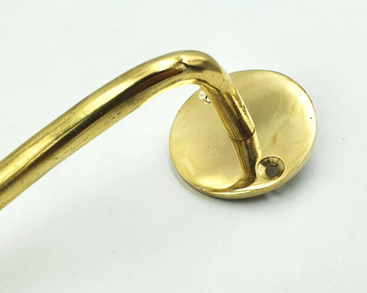 Handmade Unlacquered Brass Toilet Paper Holder – Minimalist Wall Mounted Bathroom Hardware - Brasska