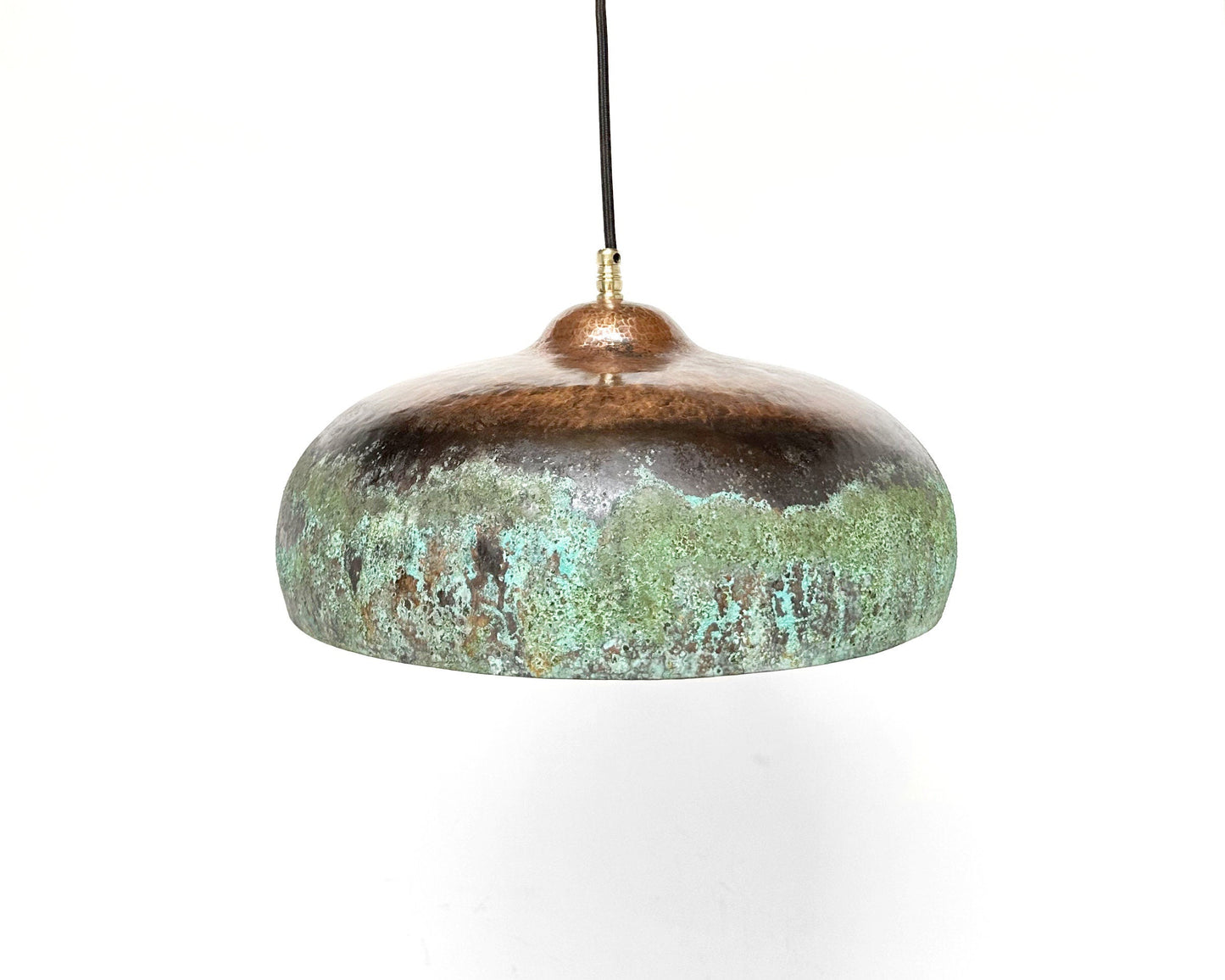 Green Patina Pendant Light, Black Copper Kitchen Island Lighting