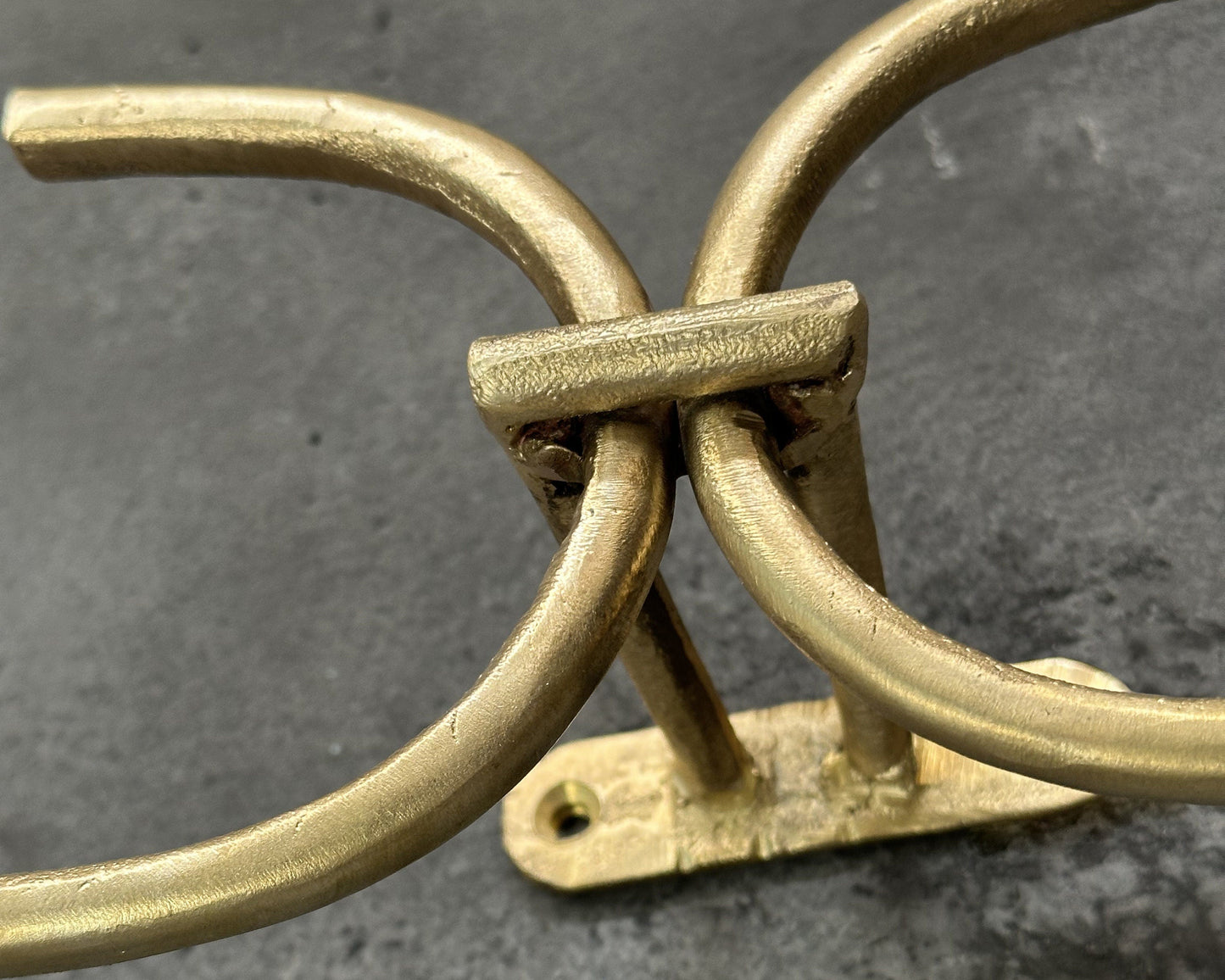 Double Brass Toilet Paper Holder – Handmade Wall Mounted Vintage Bathroom Fixture
