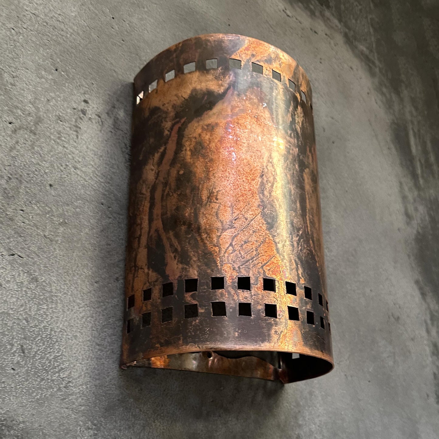 Half Round Wall Sconce Lamp, Copper Outdoor Wall Light Fixtures