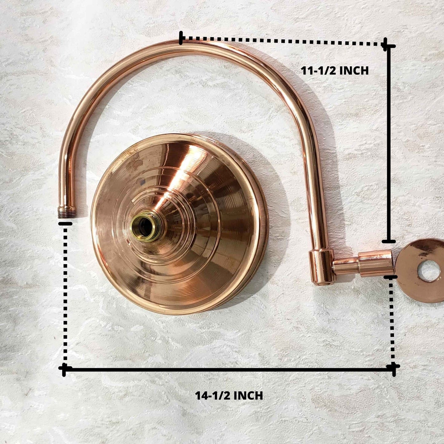 Round Shower Head In Pure Copper, Outdoor and Indoor showerhead - Brasska