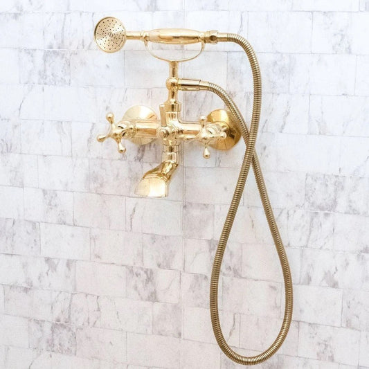 Brasska Showers with chrome finish, adjustable handheld and fixed rain heads for modern bathroom use