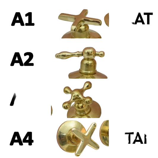 Solid Brass Faucet Bathroom Hot Cold Deck Mount Faucet - Brasska