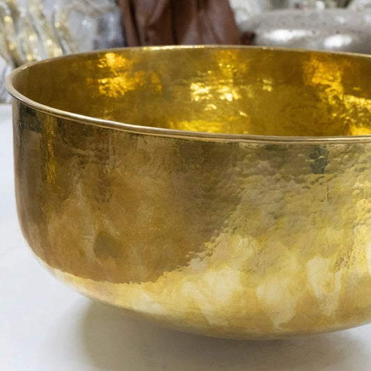 Solid Brass Round Vessel Sink - Brasska
