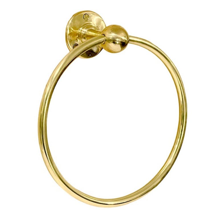 Unlacquered Brass Towel Holder Ring For Bathroom And Kitchen - Brasska