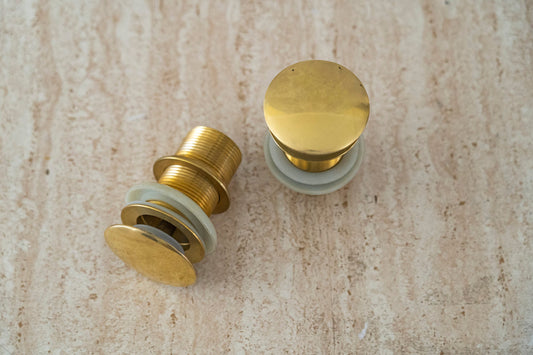 Solid Brass Pop Up Drain Stopper – 1-1/4" Vessel Sink Bathroom Drain