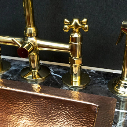 Island Solid Undermount Brass Sink