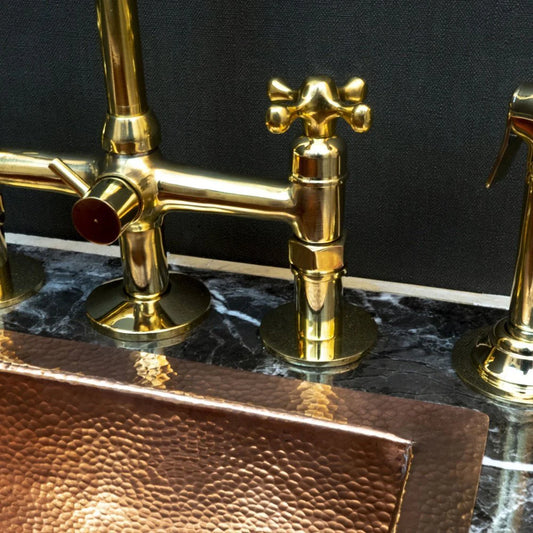 Island Solid Undermount Brass Sink