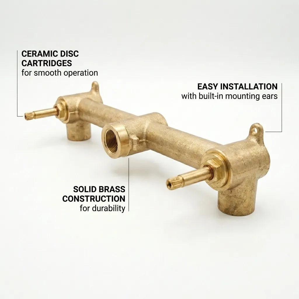 Copper Wall Mounted Bathroom Sink With Copper Mixer Faucet