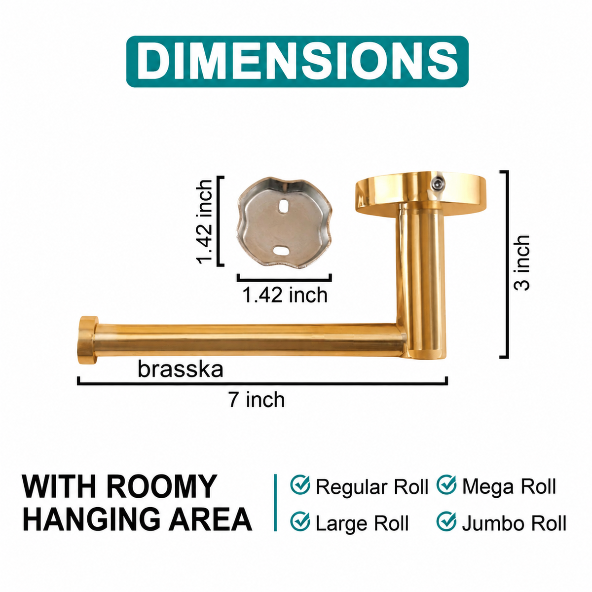 Toilet Paper Holder – Unlacquered Brass