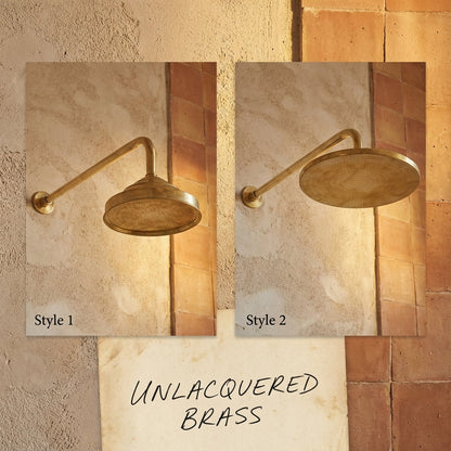Luxury Unlacquered Brass Exposed Shower System