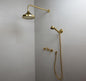 Premium Unlacquered Brass Wall-Mount Shower System with Handheld Sprayer