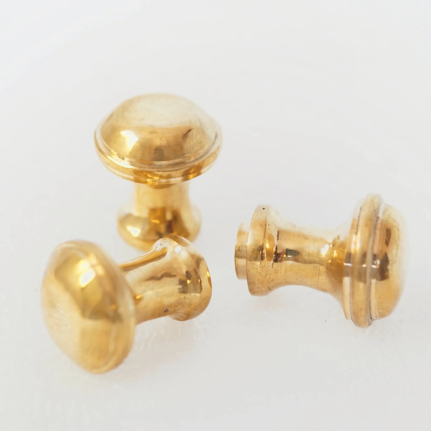 Unlacquered Brass Cabinet Knobs Antique Brass Round Vintage Knobs