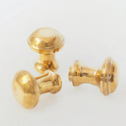 Unlacquered Brass Cabinet Knobs Antique Brass Round Vintage Knobs