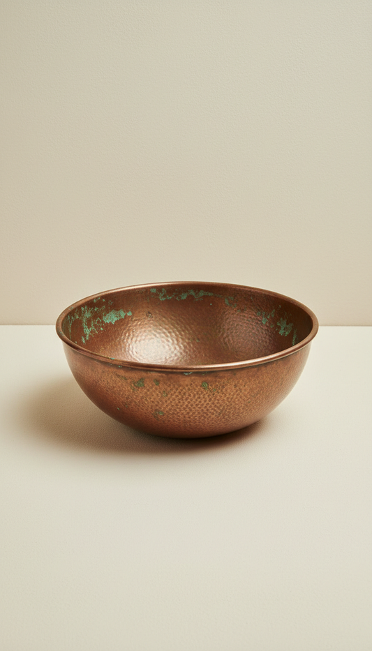 Weathered Copper Bathroom Vessel Sink