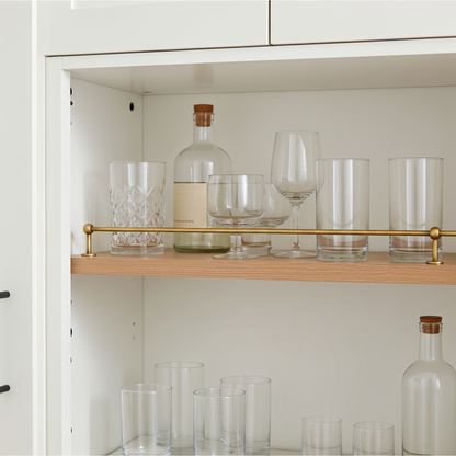 Unlacquered Brass Gallery Rail – Solid Brass Kitchen Shelf Safety Bar