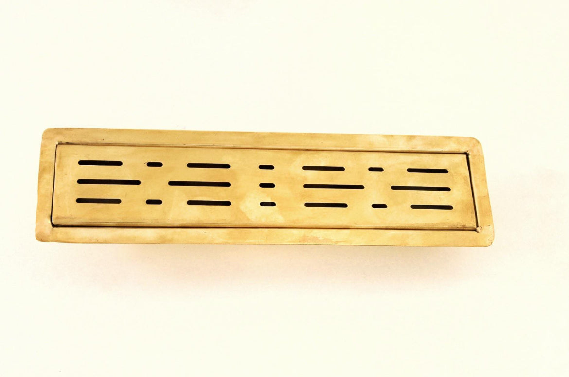 Solid Brass Linear Shower Drain – Classic Rectangular Design | Brasska