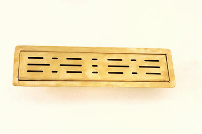Solid Brass Linear Shower Drain – Classic Rectangular Design | Brasska