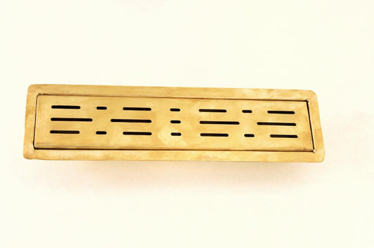 Solid Brass Linear Shower Drain – Classic Rectangular Design | Brasska