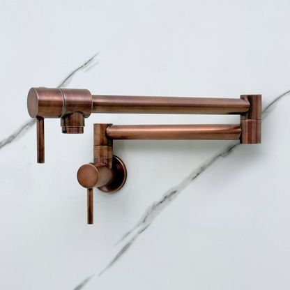 Antique Copper Wall-Mount Pot Filler