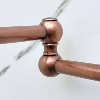 Antique Copper Wall-Mount Pot Filler with Cross Handles