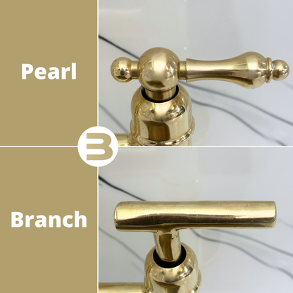 Unlacquered Brass Lever Handles with Cartridge, Solid Brass Lever Handles for Brass Fixtures