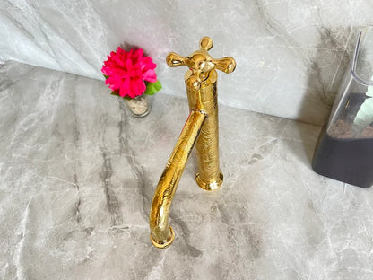 Ornate Brass Bathroom Faucet