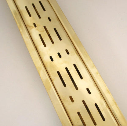 Solid Brass Linear Shower Drain – Classic Rectangular Design | Brasska