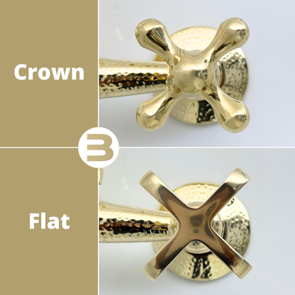 Hammered Unlacquered Brass Wall Mount Faucet