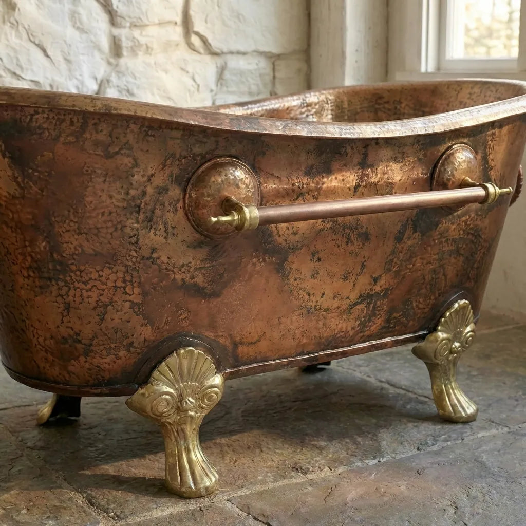 Antique Copper Clawfoot Bathtub – Vinatge Soaking Tub