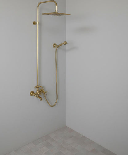 Solid Brass Rain & Handheld Shower Set