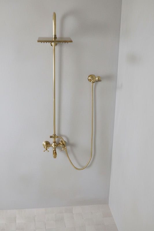 Solid Brass Rain & Handheld Shower Set
