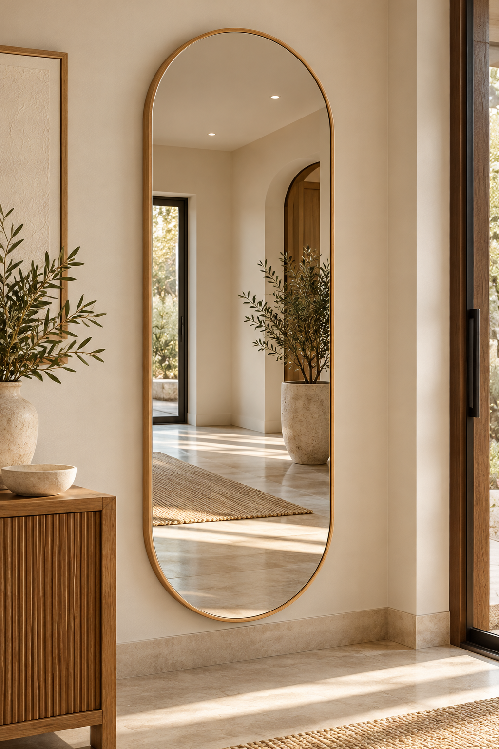 Custom Order – 28” x 68” Solid Wood Frame Pill Mirror