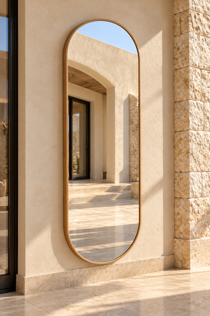 Custom Order – 28” x 68” Solid Wood Frame Pill Mirror