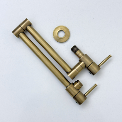 Oil-Rubbed Bronze Wall-Mount Pot Filler with Lever Handles