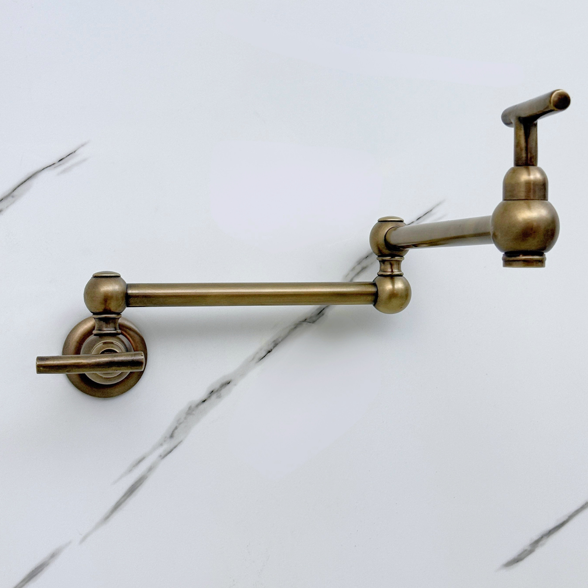 Oil-Rubbed Bronze Pot Filler with Pearl or Branch Handles