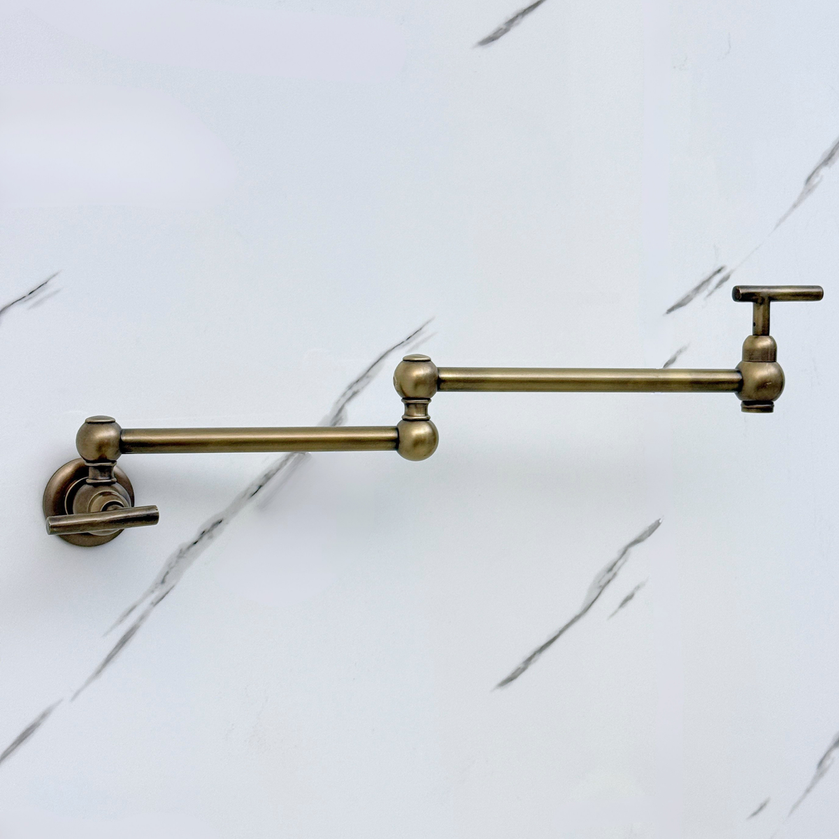 Oil-Rubbed Bronze Pot Filler with Pearl or Branch Handles