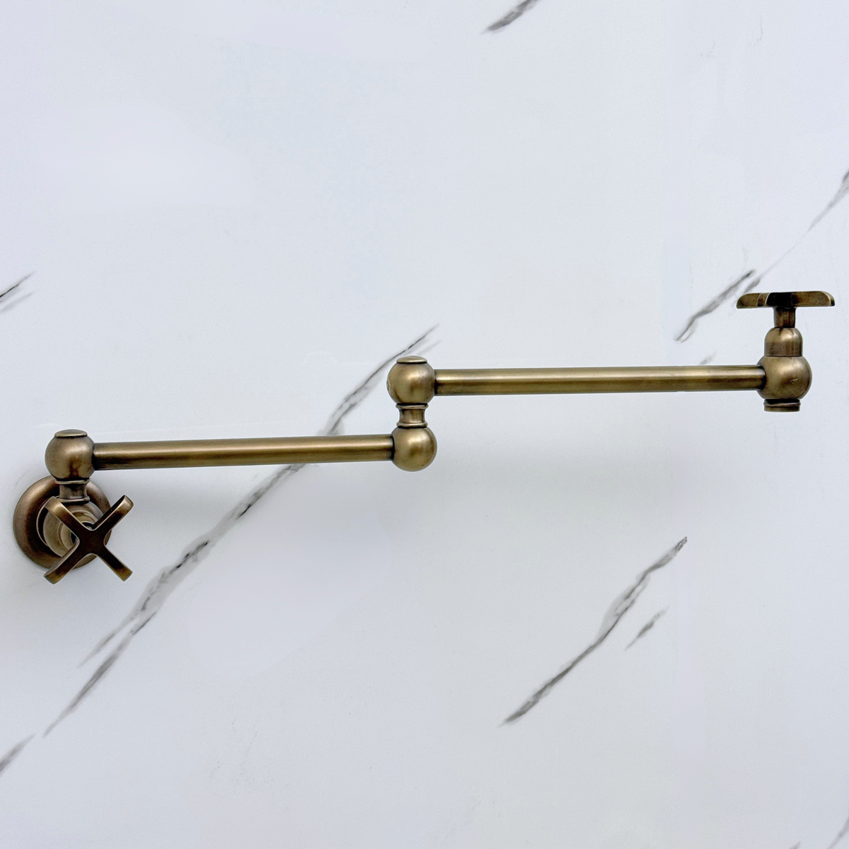 Oil-Rubbed Bronze Pot Filler with Cross Handles