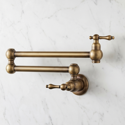 Oil-Rubbed Bronze Pot Filler with Pearl or Branch Handles