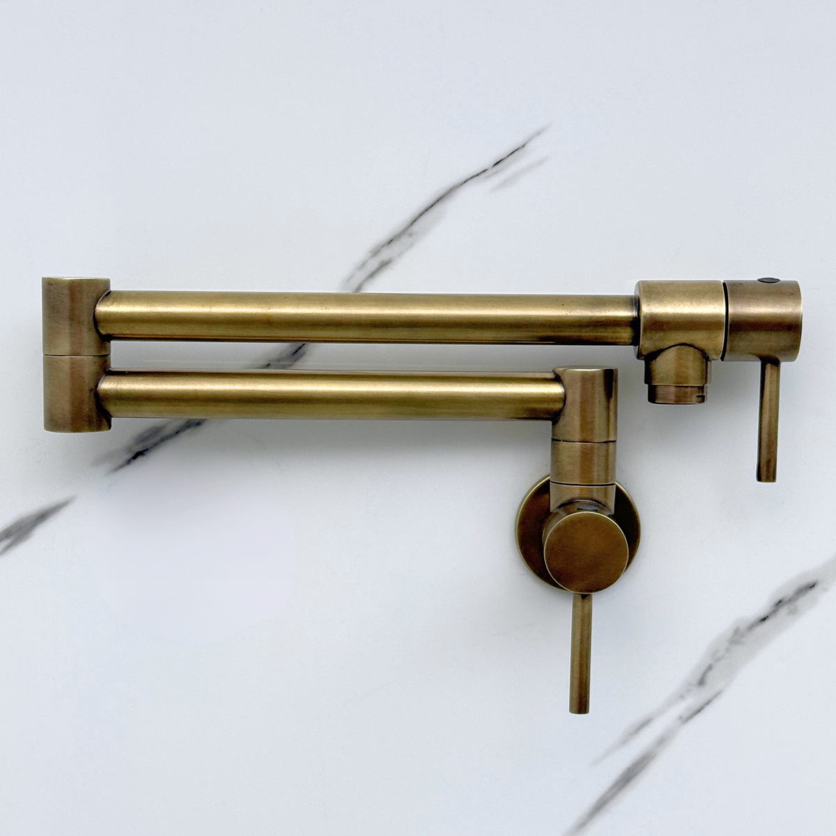 Oil-Rubbed Bronze Wall-Mount Pot Filler with Lever Handles